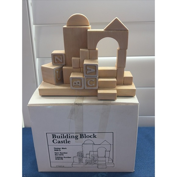 Olszewski Other - 1990 Goebel Olszewski Miniatures ABC Building Block Castle Display 968-D W/ Box